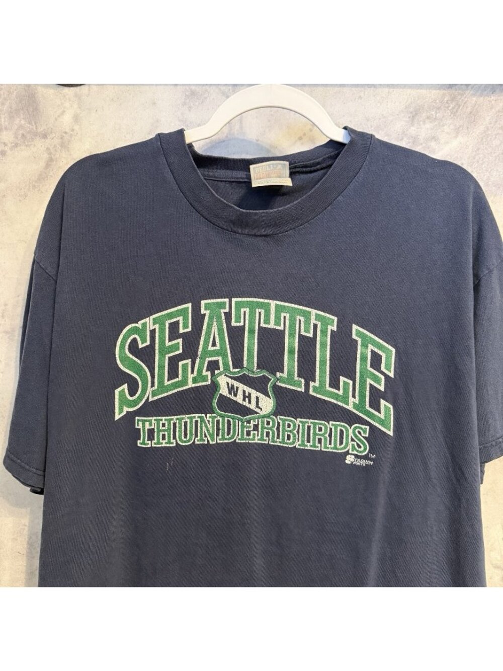 Vintage Seattle Thunderbirds WHL Hockey T Shirt Mens XL Blue